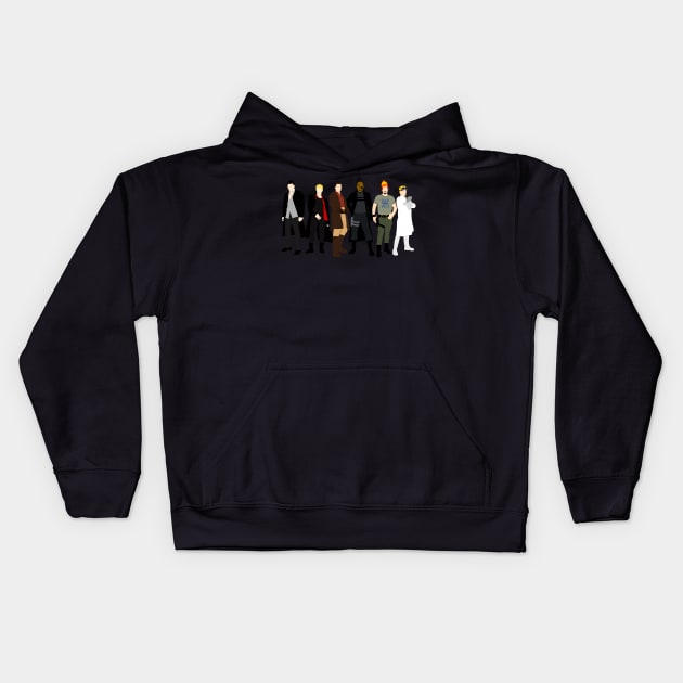 Men of the Whedonverse Kids Hoodie by TomTrager